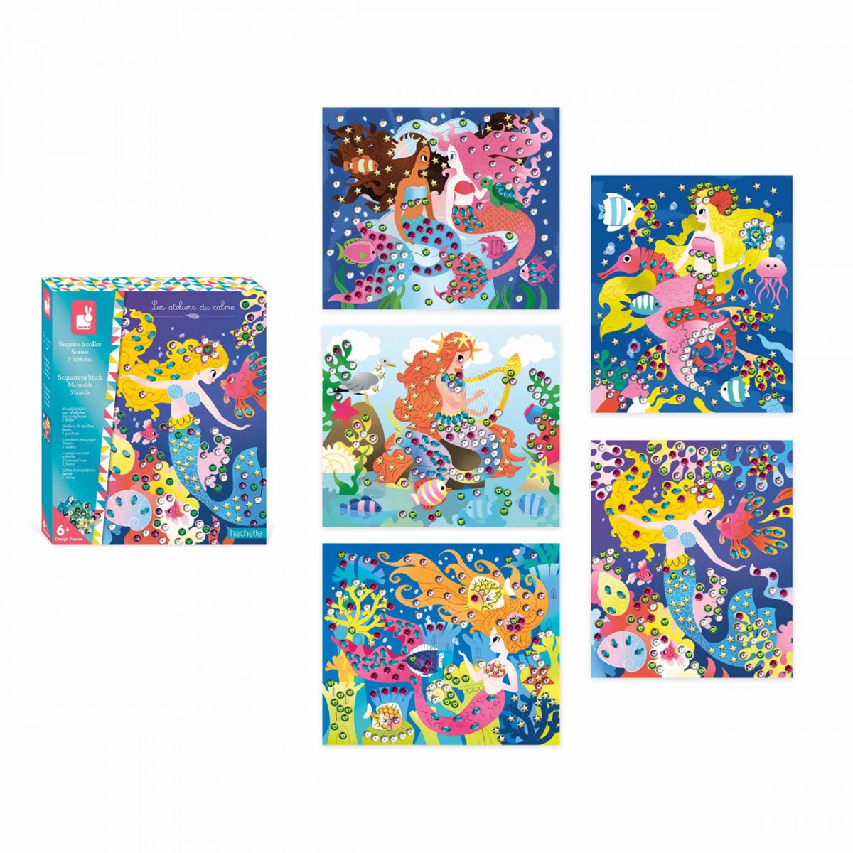 Sequins A Coller Sirenes multicolore, JANOD