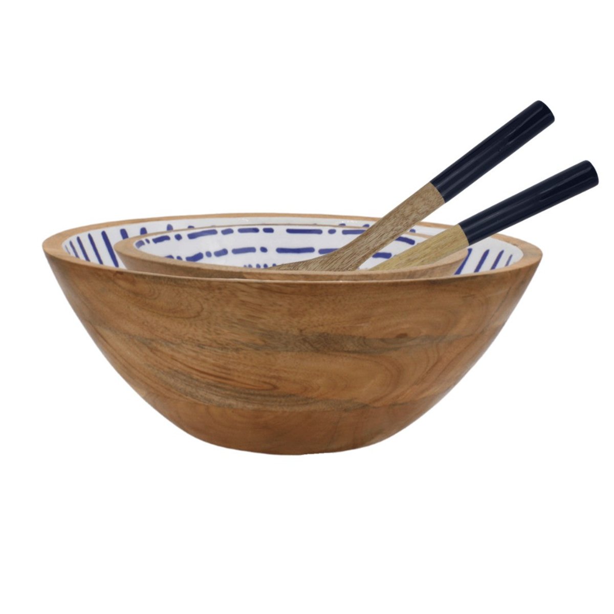 Set de 2 saladiers + couverts, SANTORIN noir, ARTIME