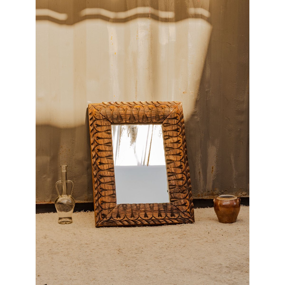 Miroir en bois Georges N°1394 - Bon état bois foncé, DEBONGOUT