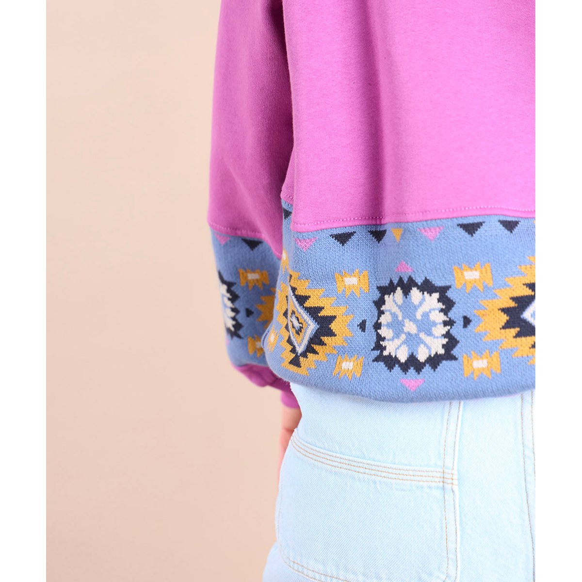 Crewneck avec jacquard artwork MIRAGE mulberry, OXBOW