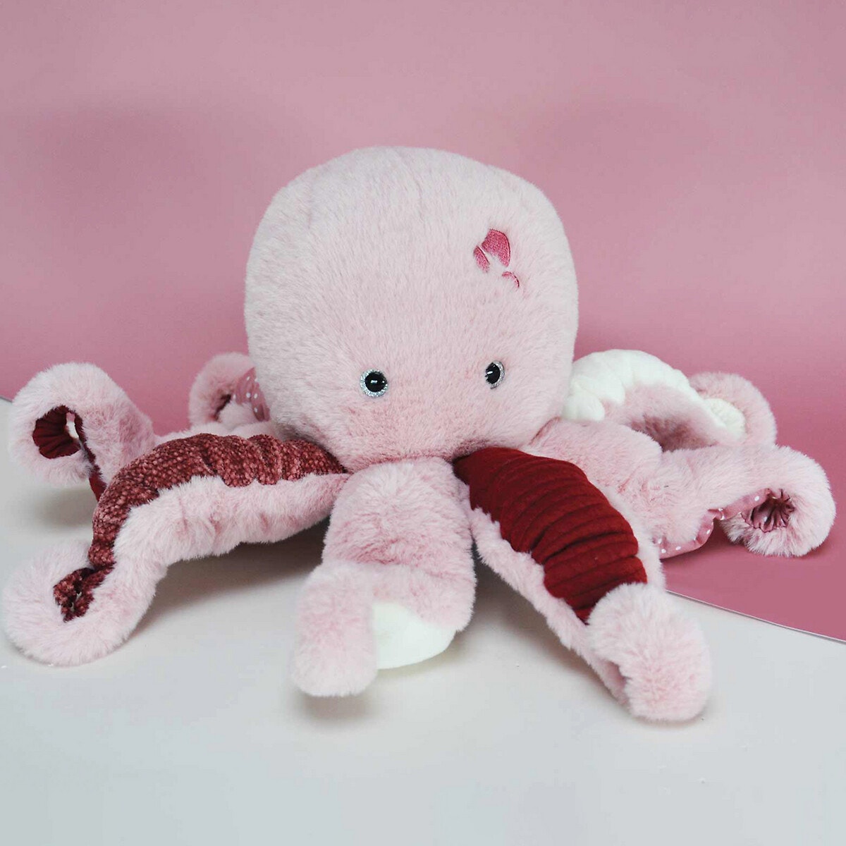 Peluche pieuvre rose des trésors marins 30 cm rose, HISTOIRE D'OURS