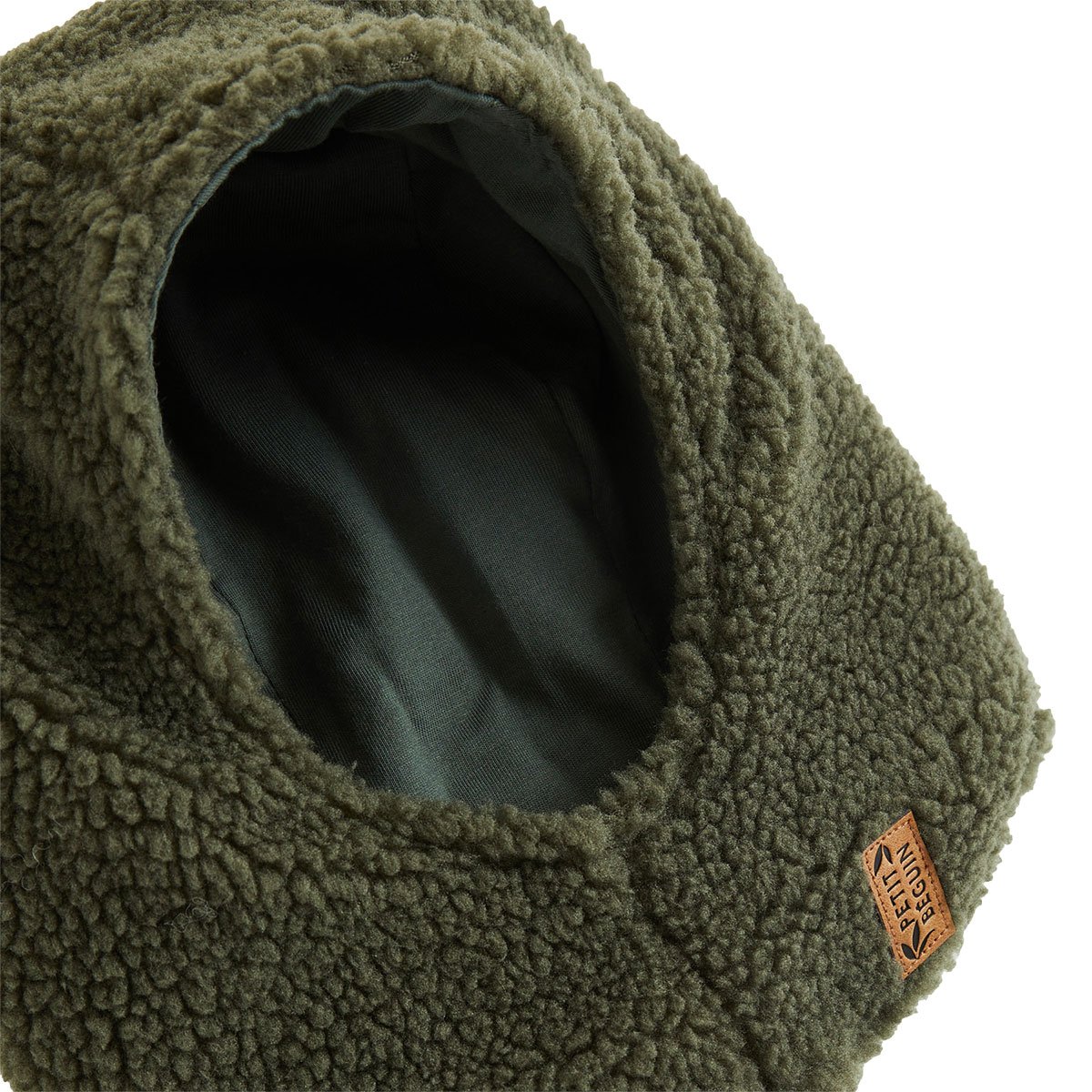 Cagoule bébé en sherpa Ginkgo vert, PETIT BEGUIN
