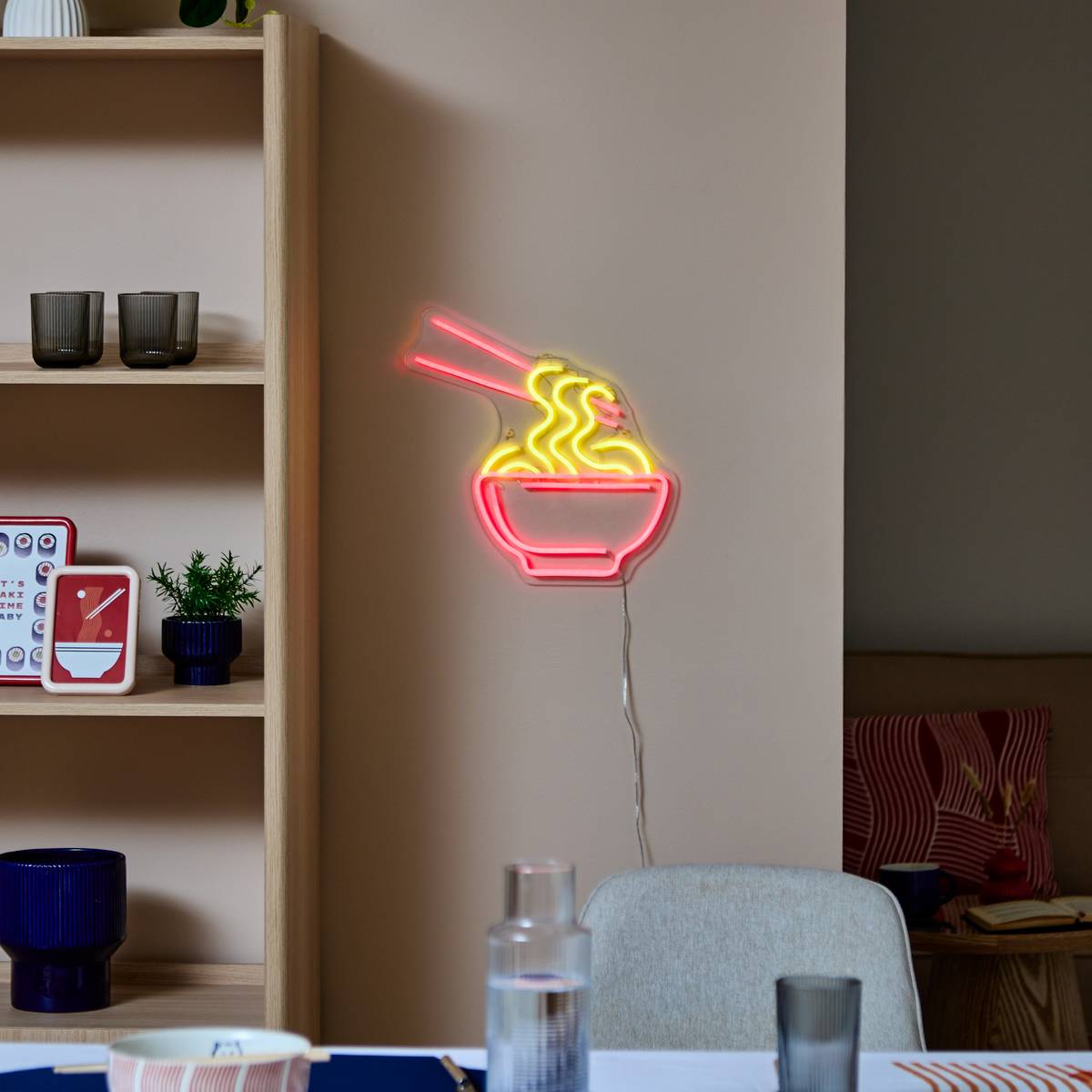 Néon LED NOUILLE rouge, ATMOSPHERA