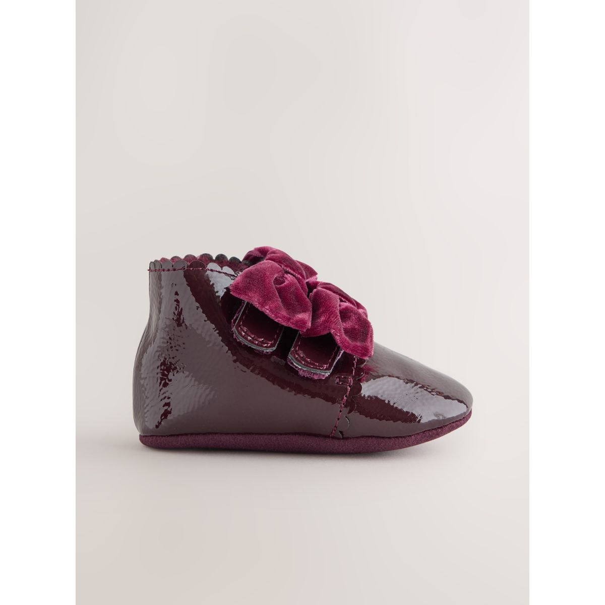 Bottines bébé nœud rouge bordeaux, NEXT