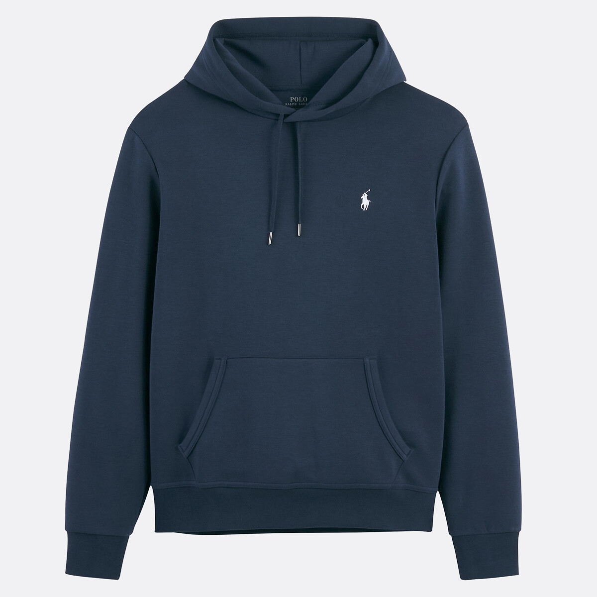 Dubbel gebreide hoodie marineblauw, POLO RALPH LAUREN