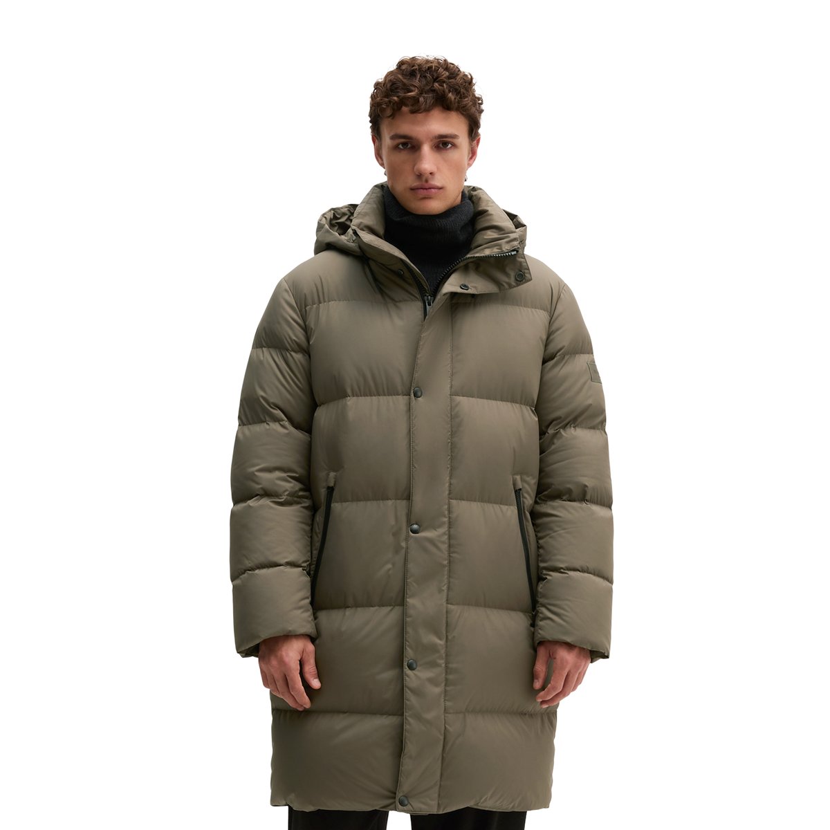 Manteau en duvet coupe classique avec une capuche ample marron, MARC O'POLO