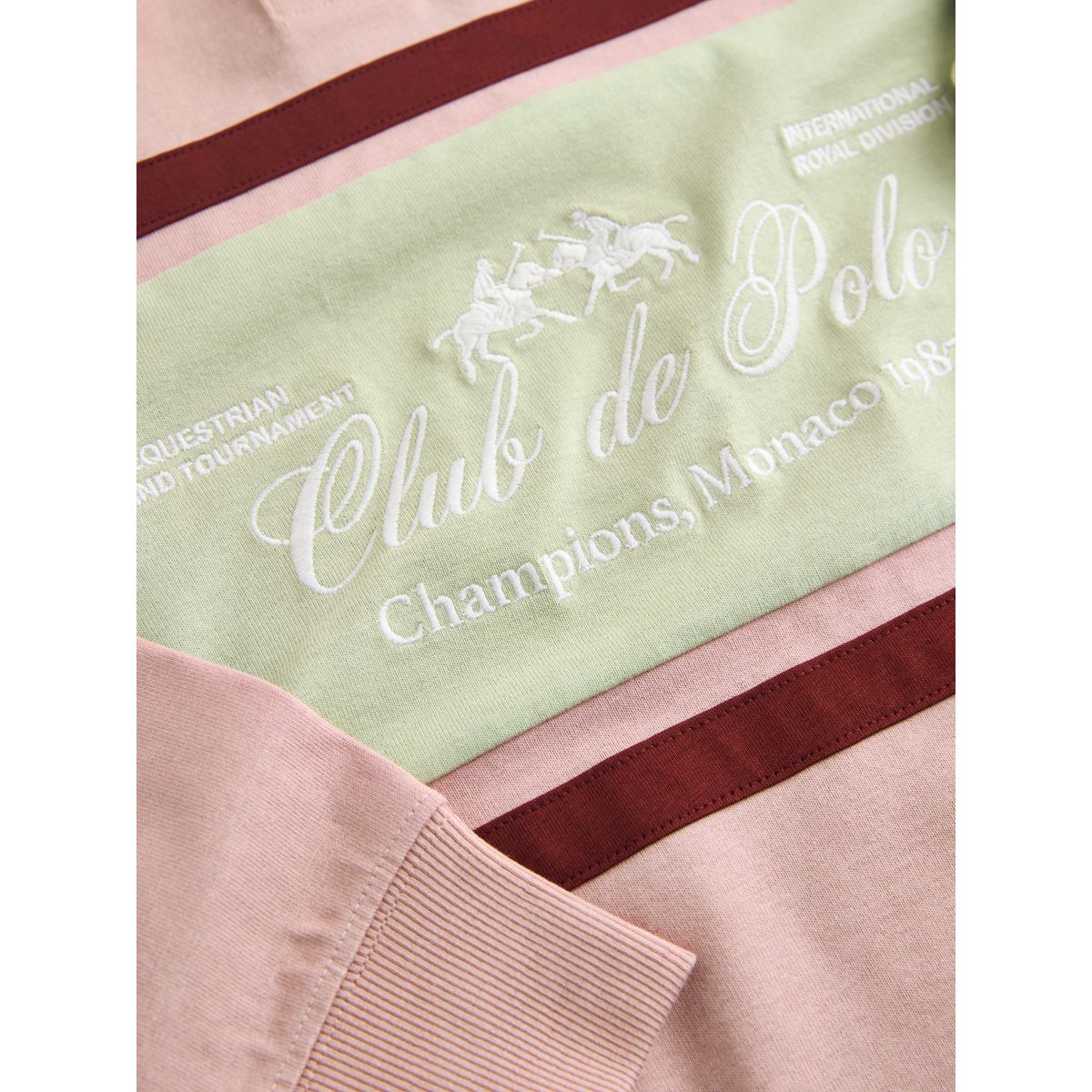 Polo rugby manches longues broderie rose, NEXT