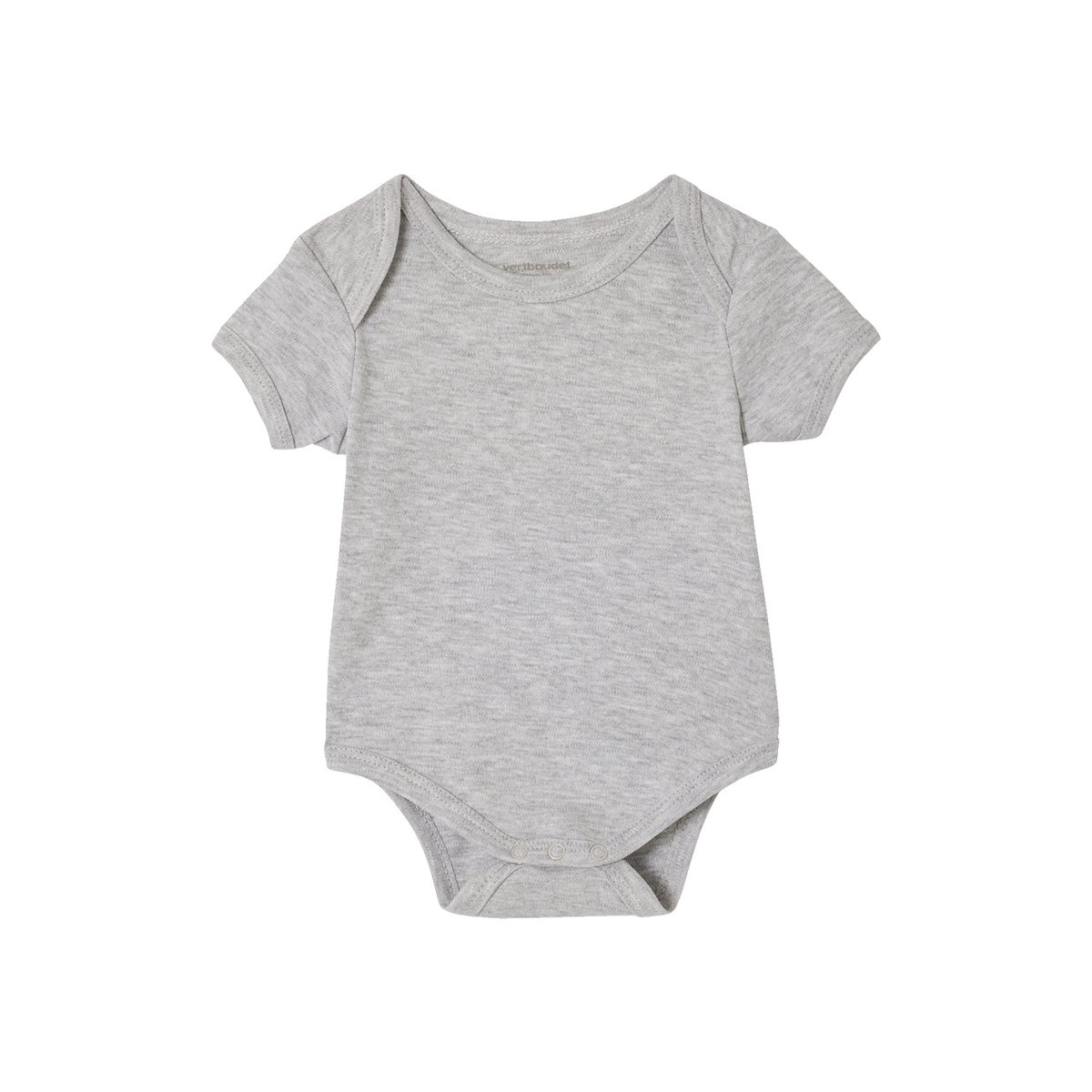 Lot 5 bodies manches courtes lot blanc, VERTBAUDET