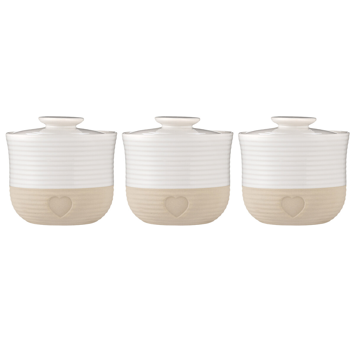 Set of 3 Rustic Charm Storage Jars multi-coloured, MASON CASH