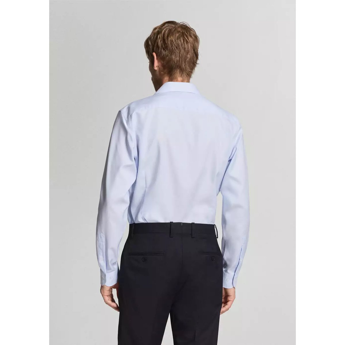 Chemise slim fit 100 % coton bleu ciel, MANGO MAN