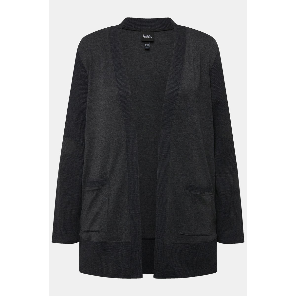 Veste en molleton, texture gaufrée noir, ULLA POPKEN