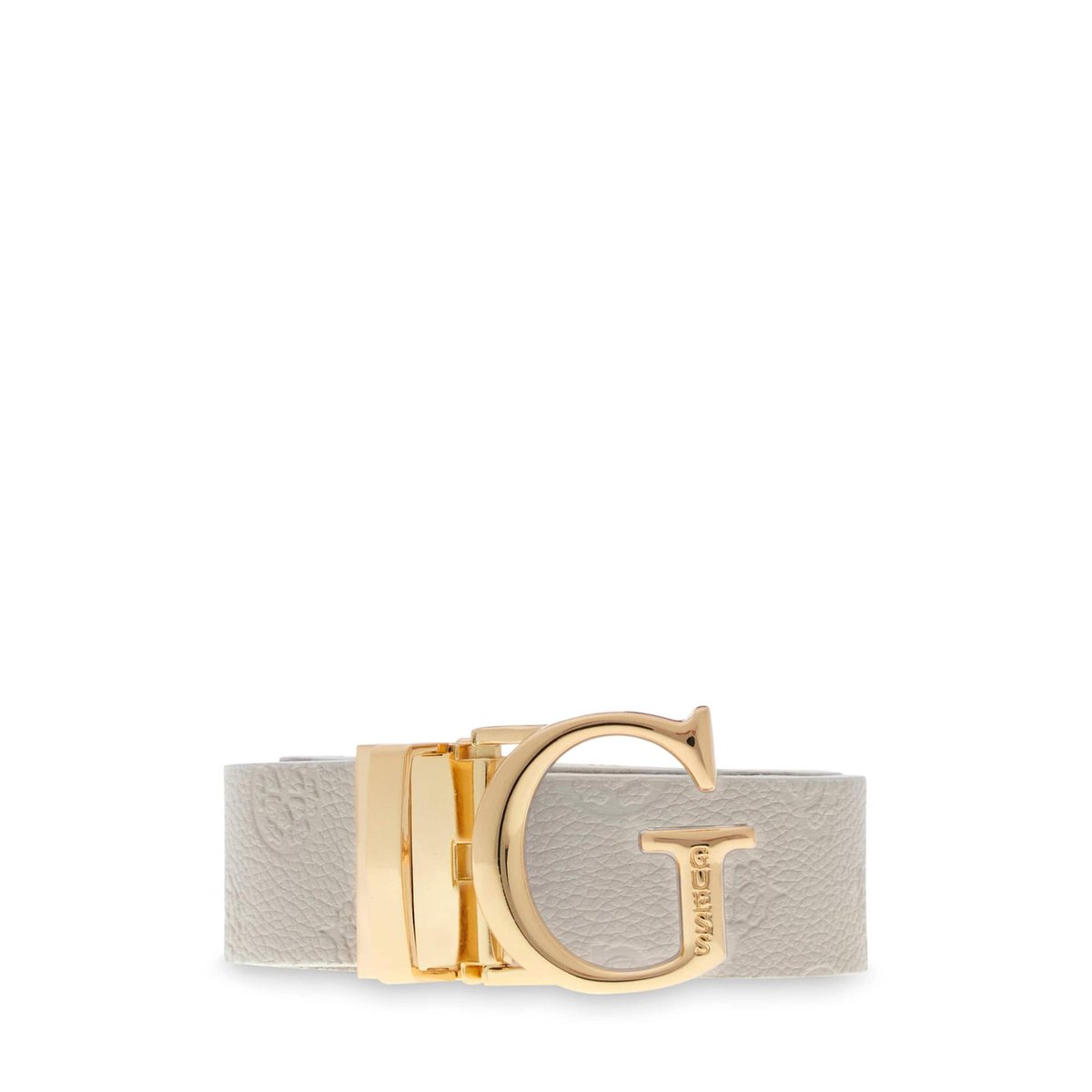 Ceinture James Logo 4G crème, GUESS
