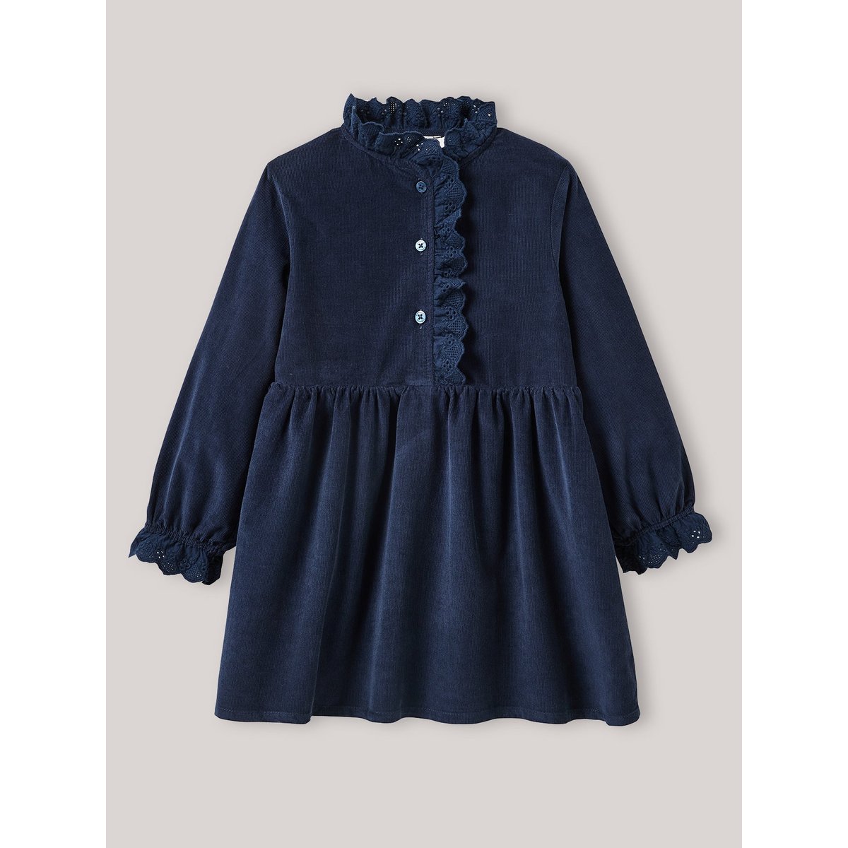 Robe en velours marine, CYRILLUS