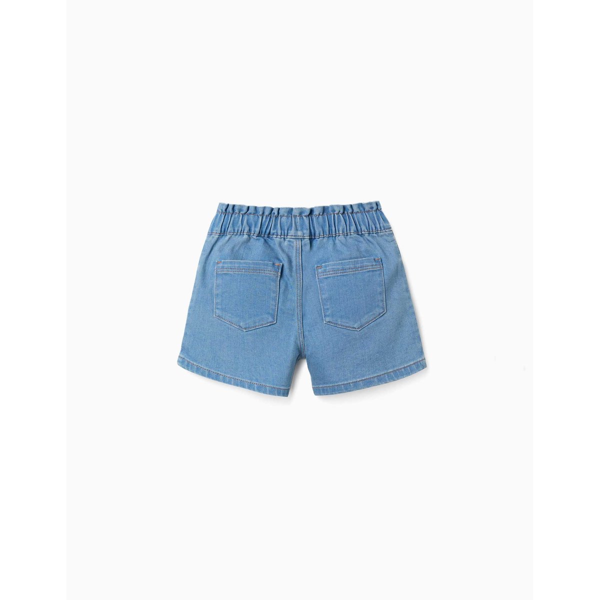 Short en jean avec taille paperbag bleu clair, ZIPPY