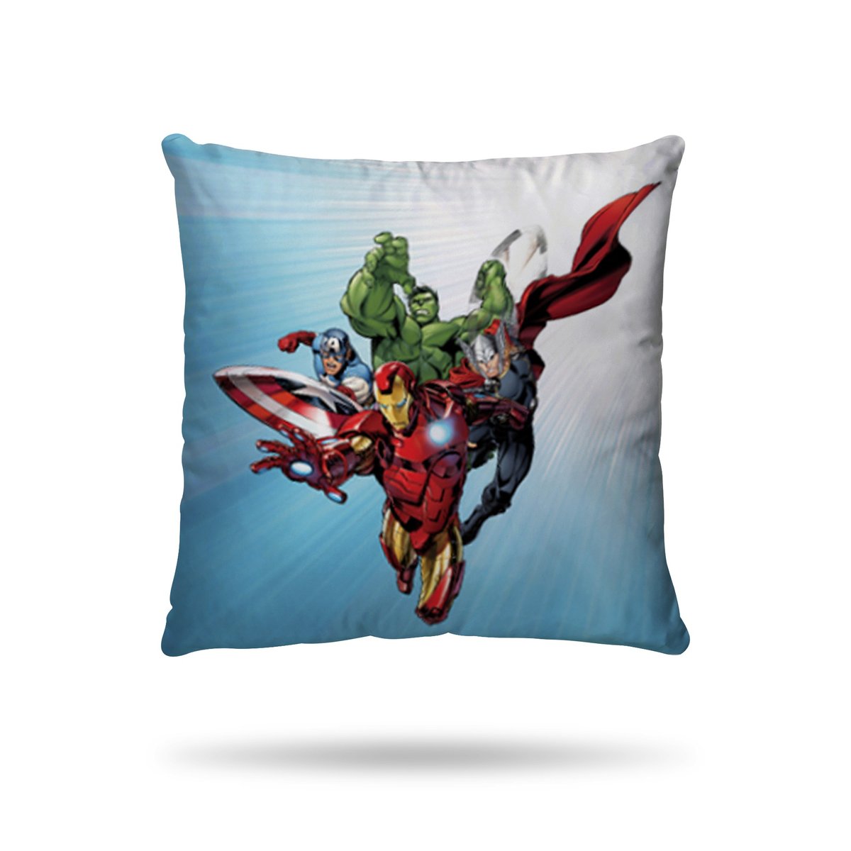 Parure de lit coton Marvel, AVENGERS ORIGINAL bleu, DISNEY