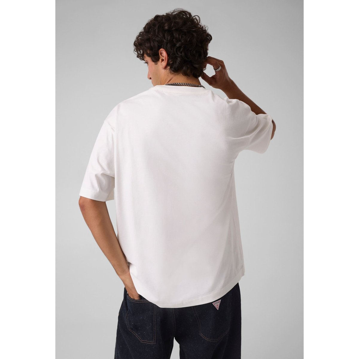 T-Shirt Imprimé blanc, GUESS JEANS