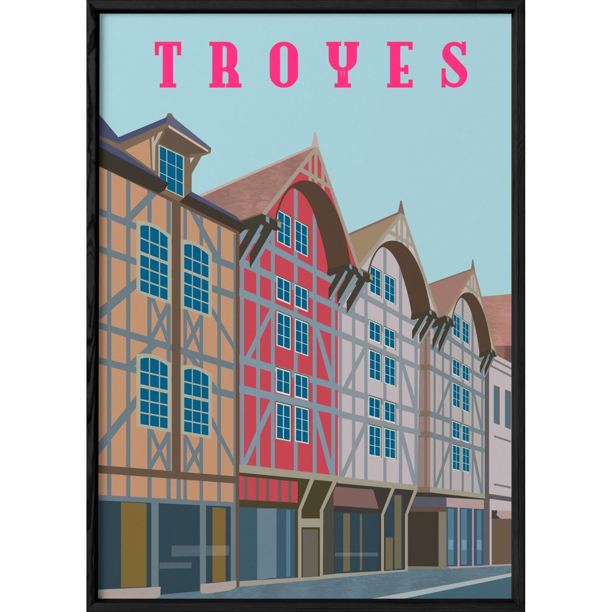 Affiche ville Troyes blanc, L'AFFICHERIE
