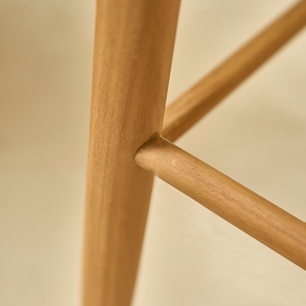 Tabouret de bar en teck massif  AMBRE naturel, BERAH GETAH