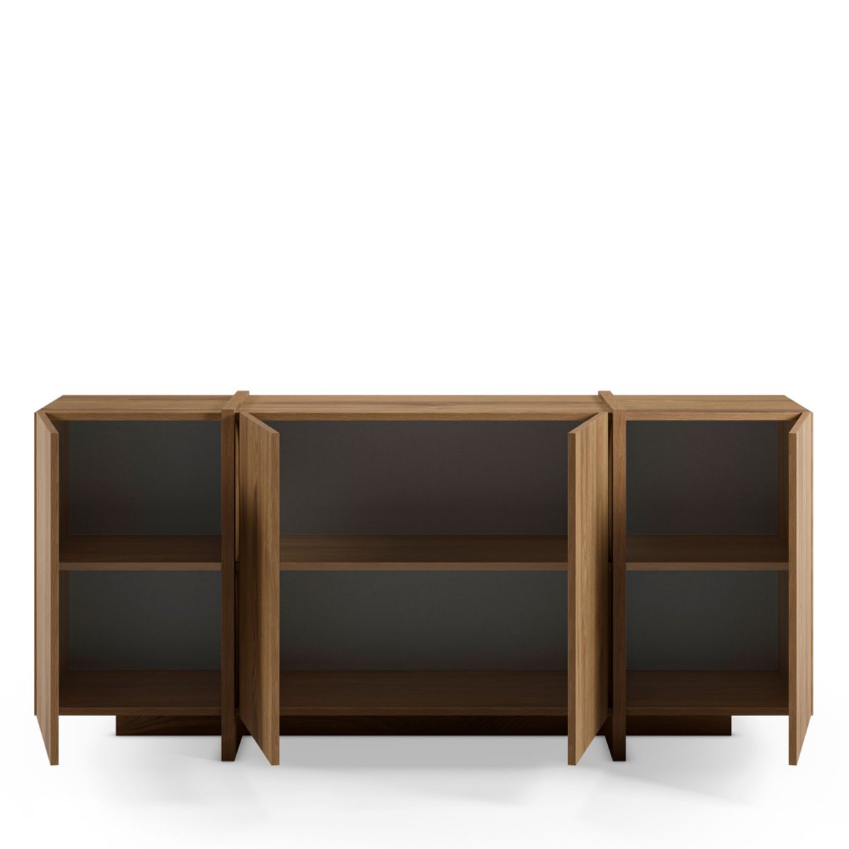 Buffet 4 portes en bois L180cm- NICOLE bois foncé, DRAWER