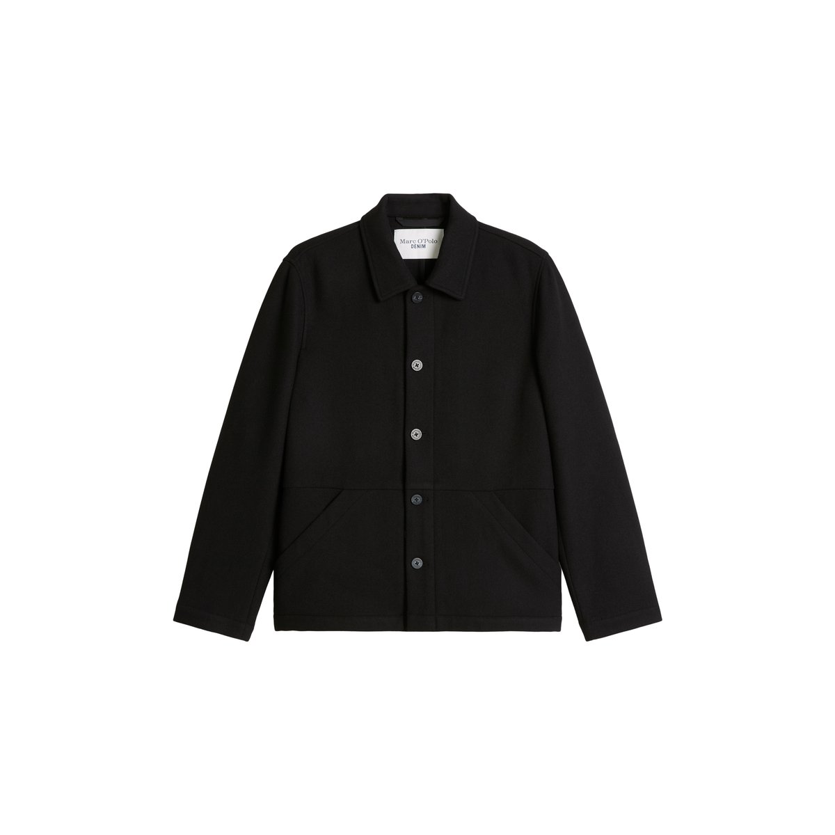 Veste en laine coupe classique en laine mélangée contenant des fibres recyclées noir, MARC O’POLO DENIM