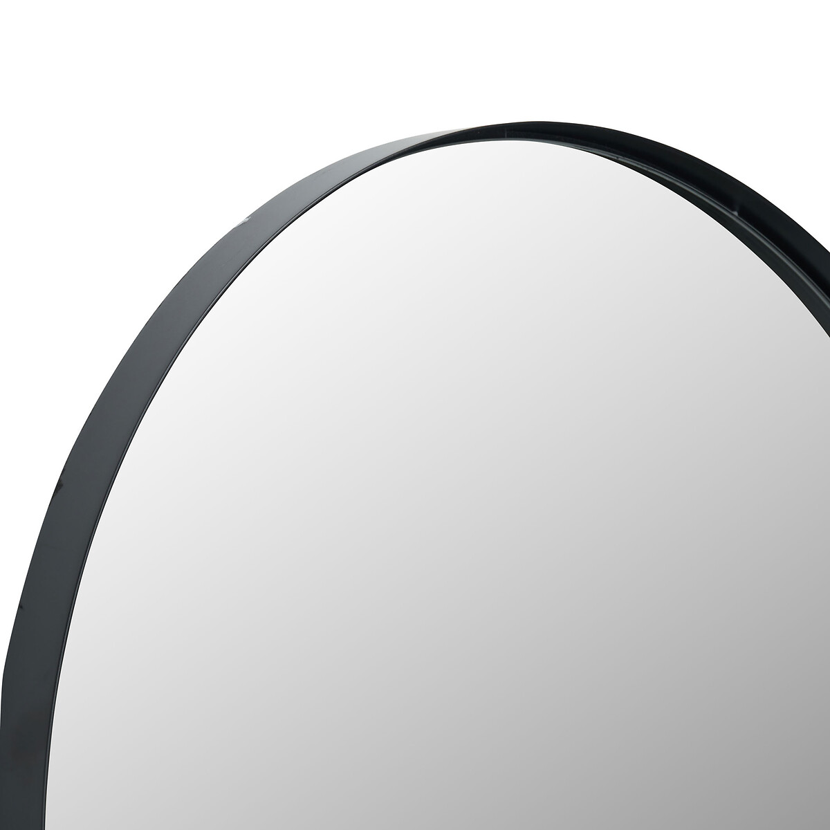 90cm Black Metal Slim Frame Oval Wall Mirror black, SO'HOME
