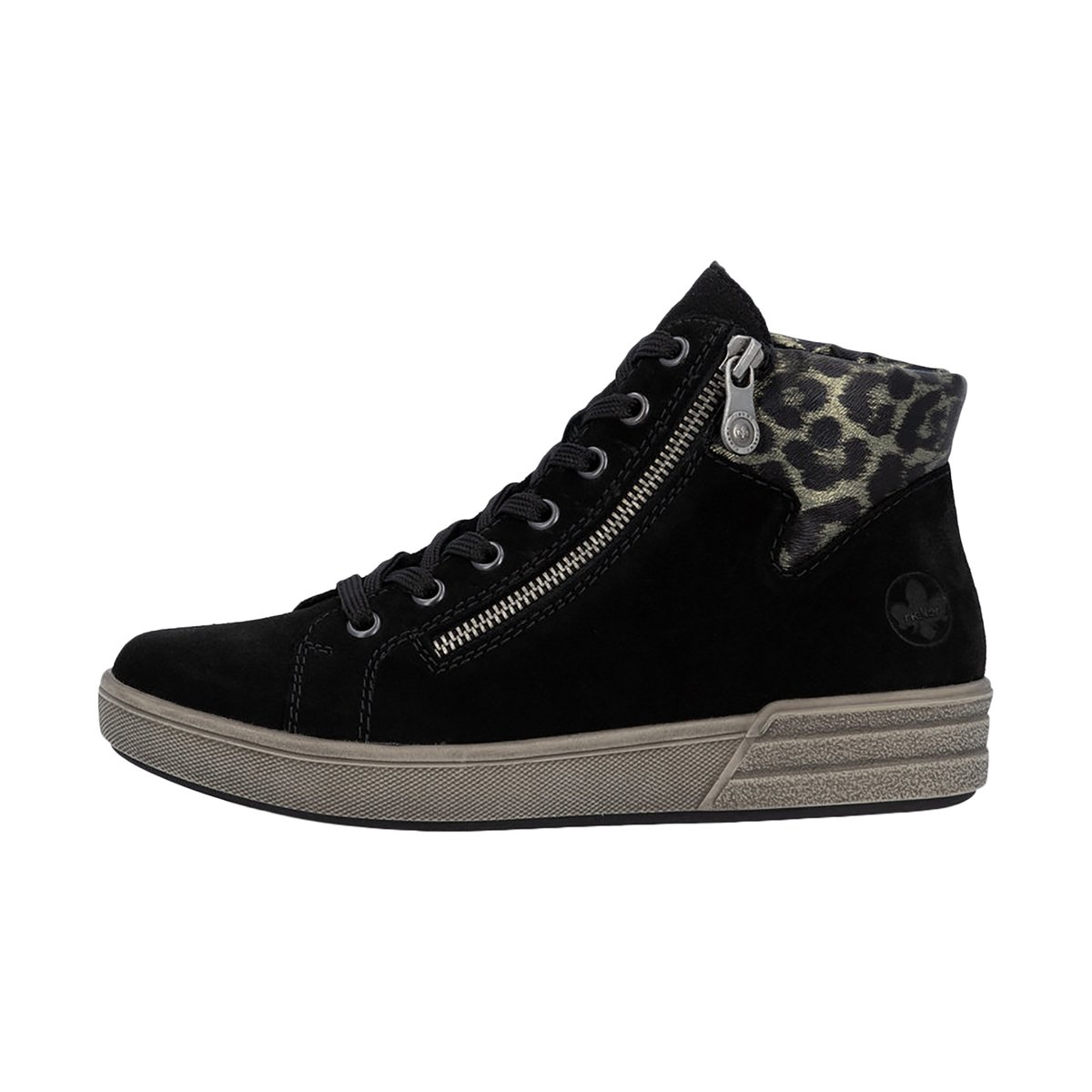 Baket Montante Cuir Lugano noir, RIEKER