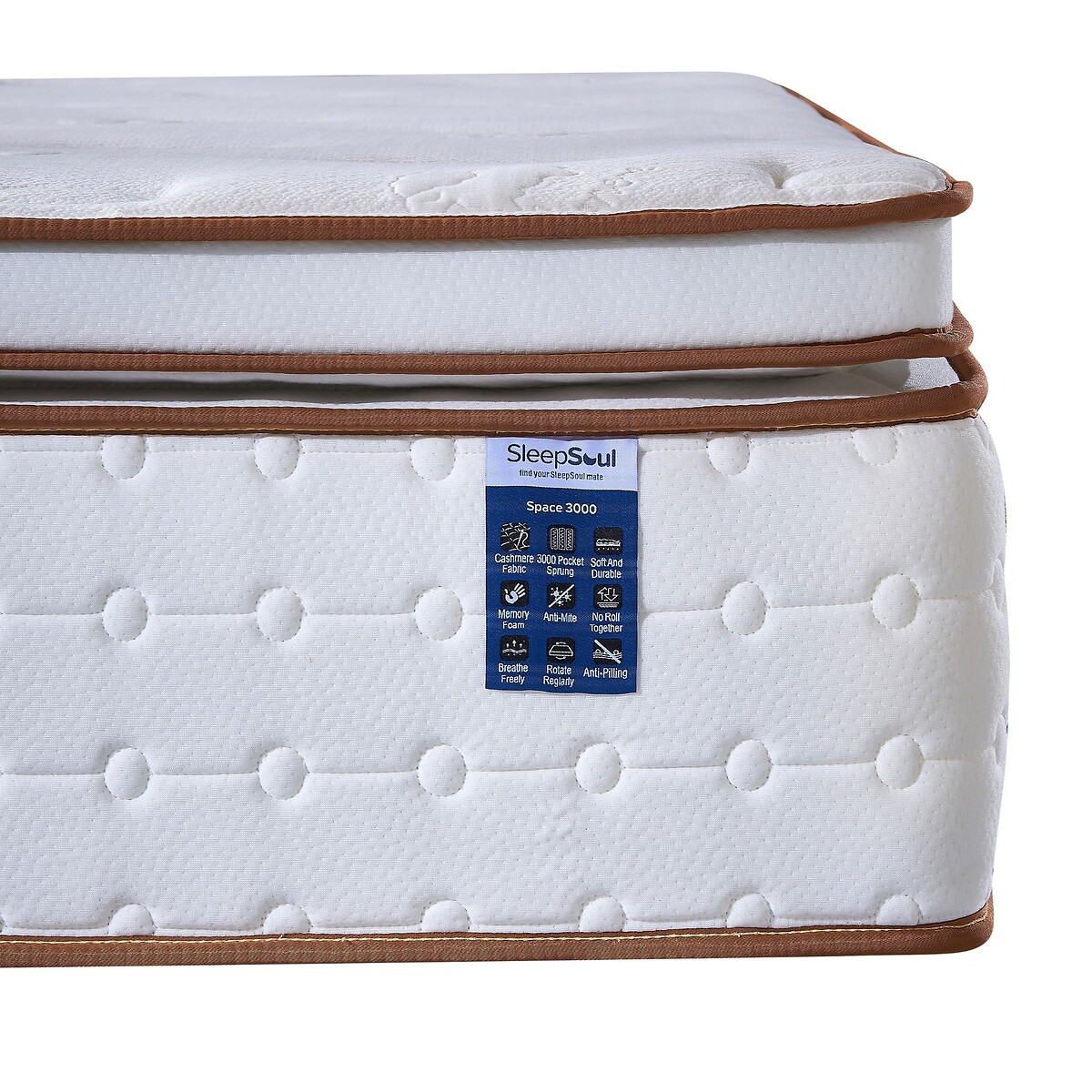 SleepSoul Space 3000 Pocket Hybrid Mattress white, SLEEPSOUL