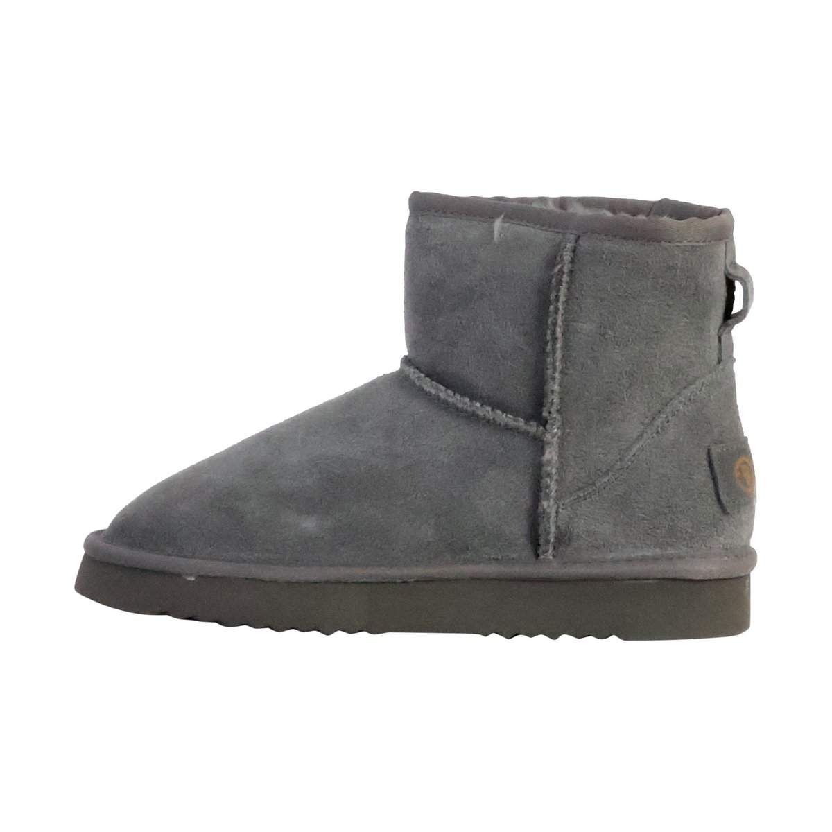 Bottines Chausson Cuir Bota Alta Merino gris, NATURAL WORLD