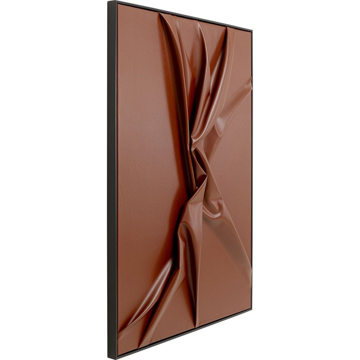 Lot de 2 tableaux en papier froissé, CRINCLE marron, KARE DESIGN