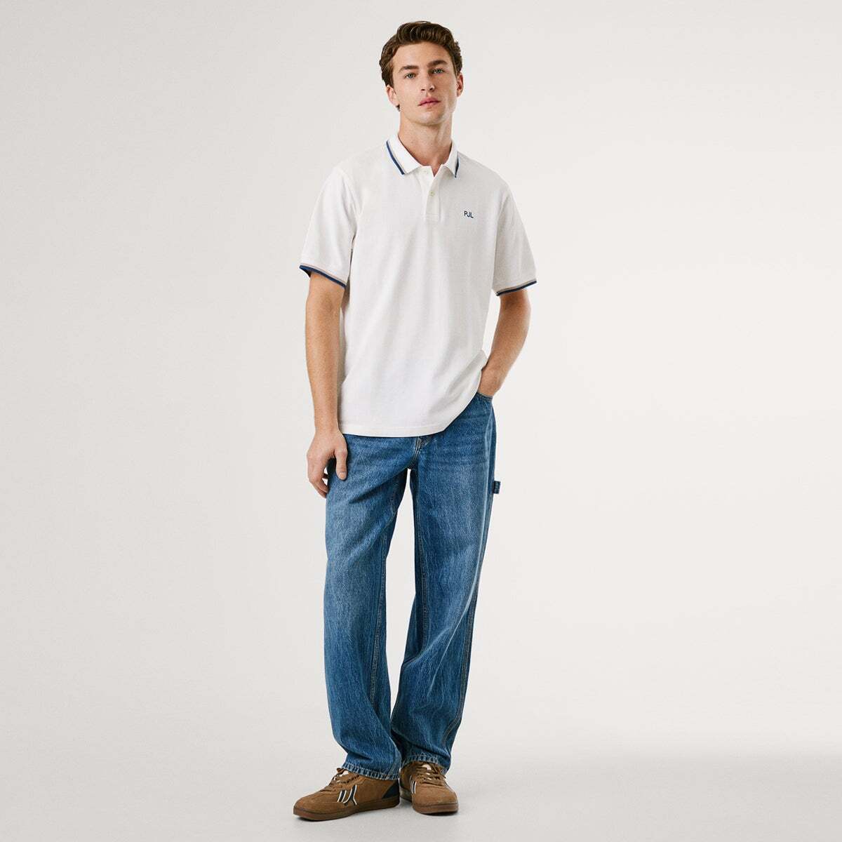 Polo à manches courtes Robert blanc, PEPE JEANS