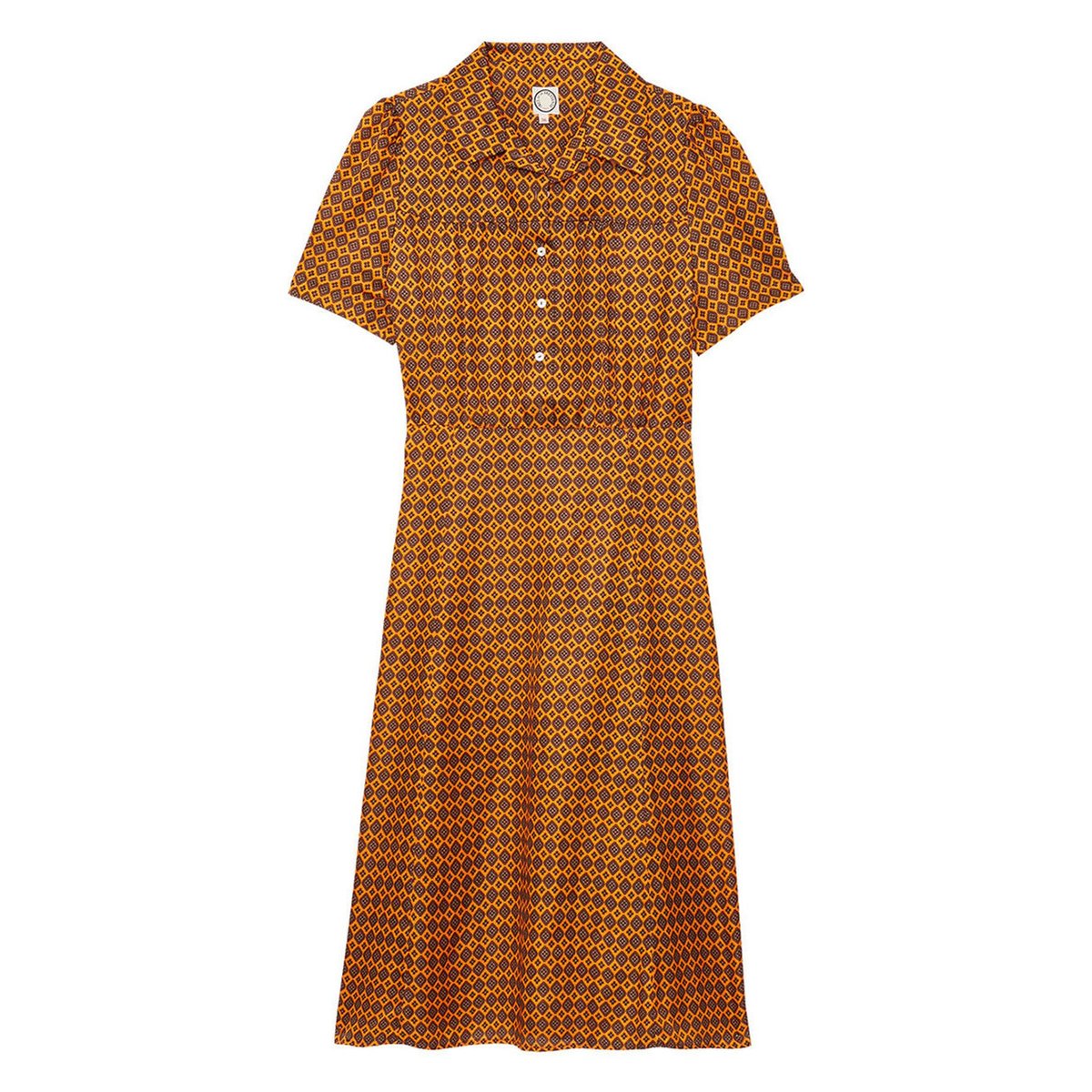 Robe Angèle en satin - INES DE LA FRESSANGE PARIS orange, INES DE LA FRESSANGE PARIS