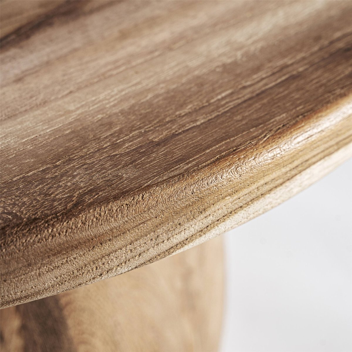 Table basse en teck marron clair bois vieilli, RECOLLECTION