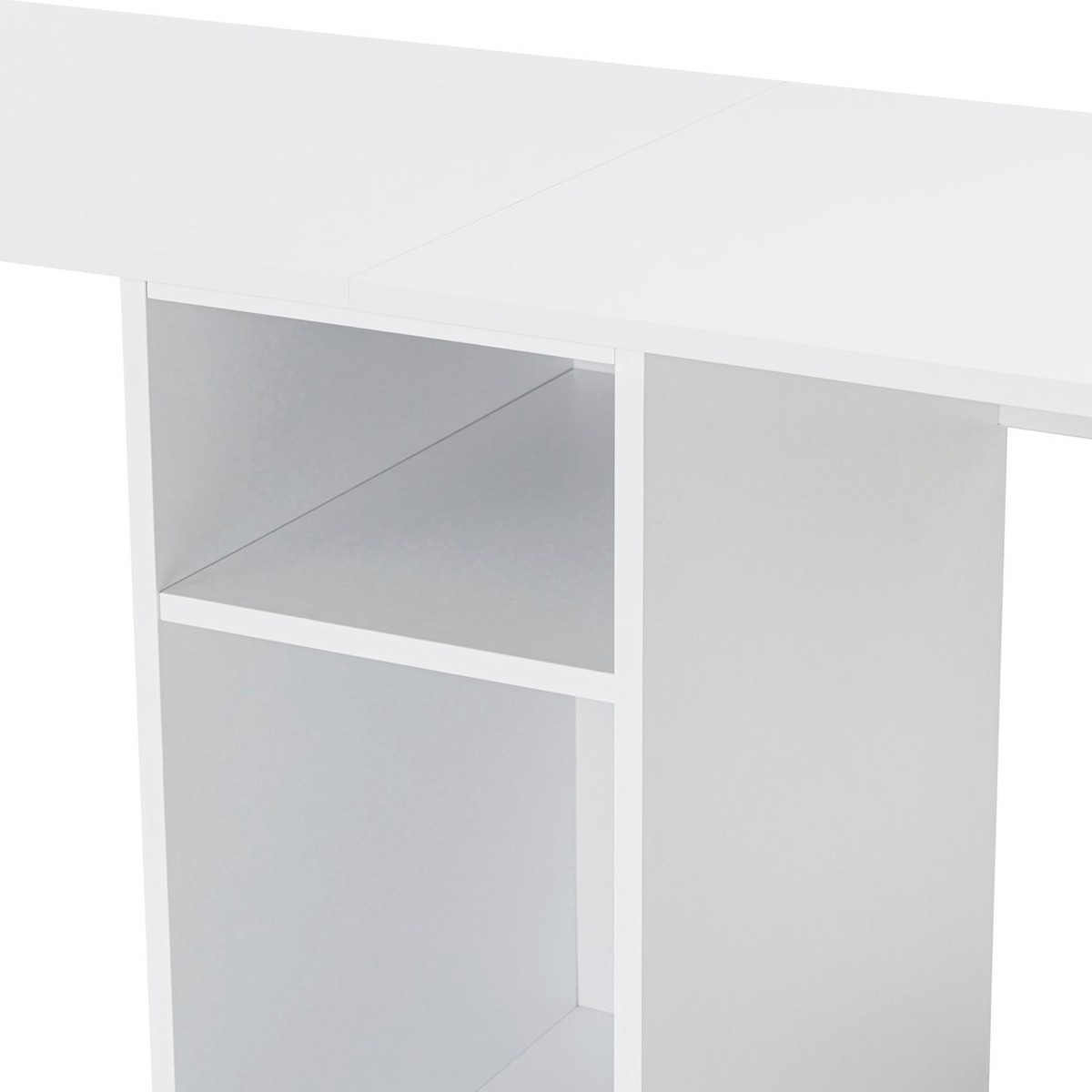 Bureau double avec rangement central - ORSA blanc, HOMIFAB