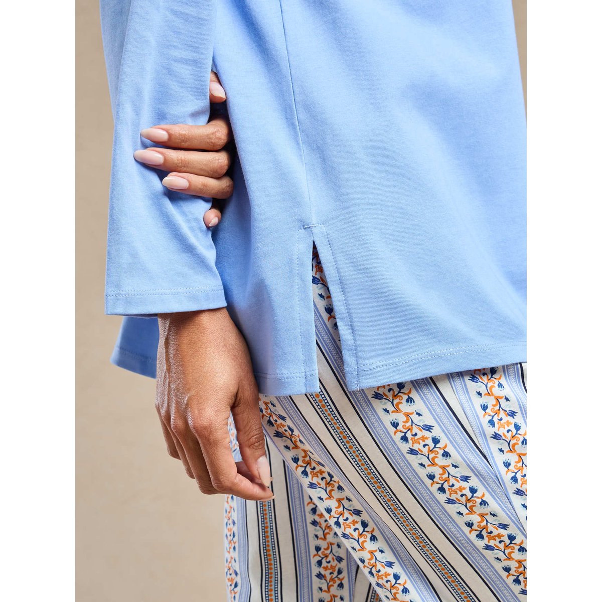 Pyjama en jersey coton imprimé bleu, DAXON