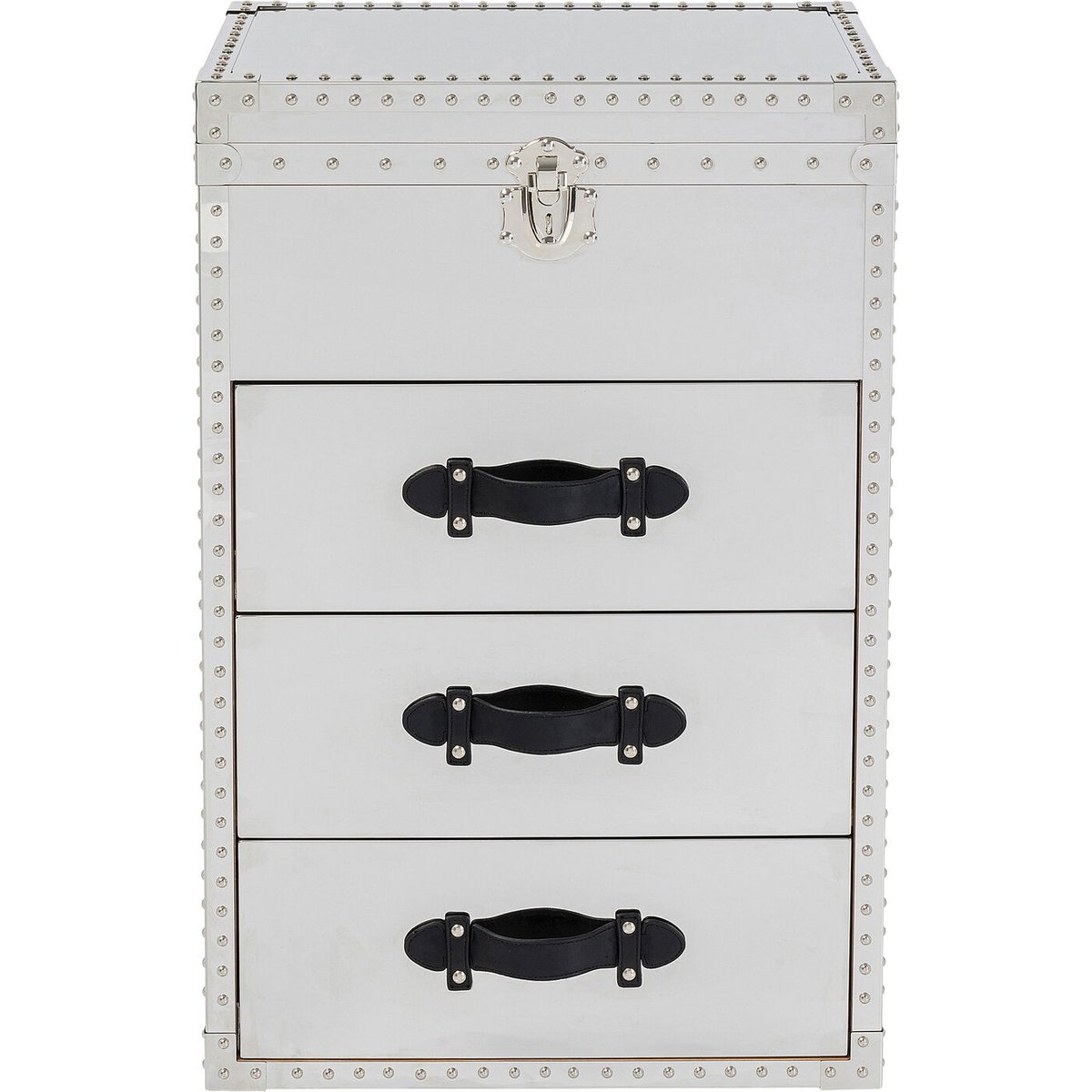 Chiffonnier en acier brillant, VEGAS argent, KARE DESIGN