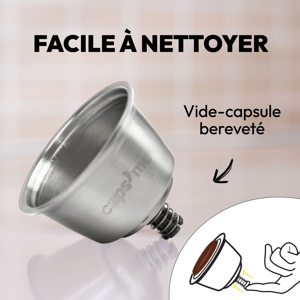 Capsule réutilisable Nescafé Dolce Gusto Espresso couleur unique, CAPS ME