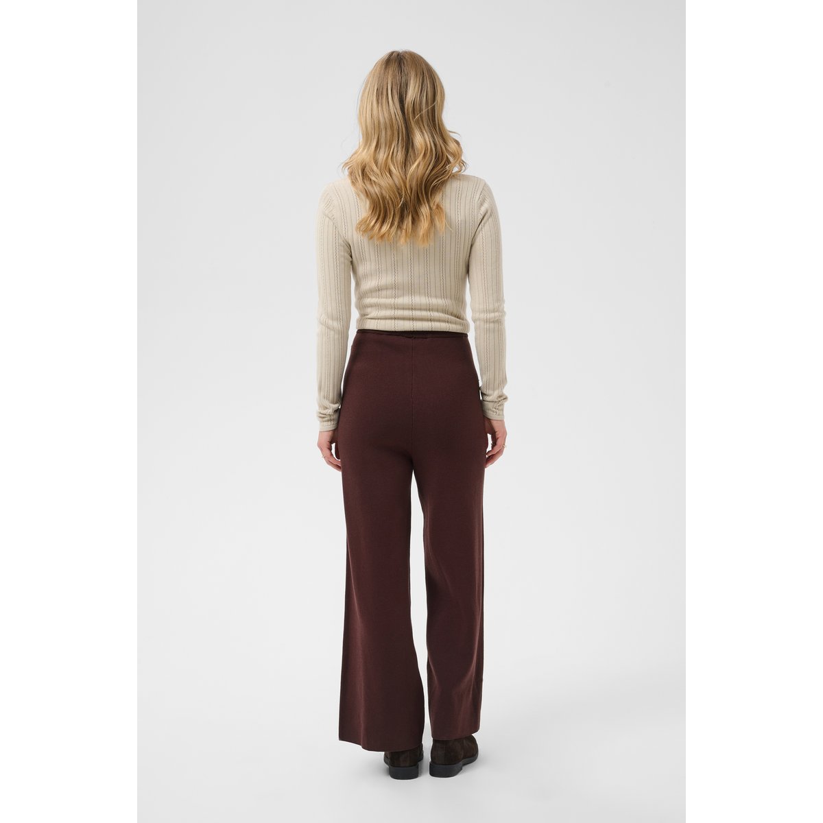 Pantalon casual marron java, CREAM