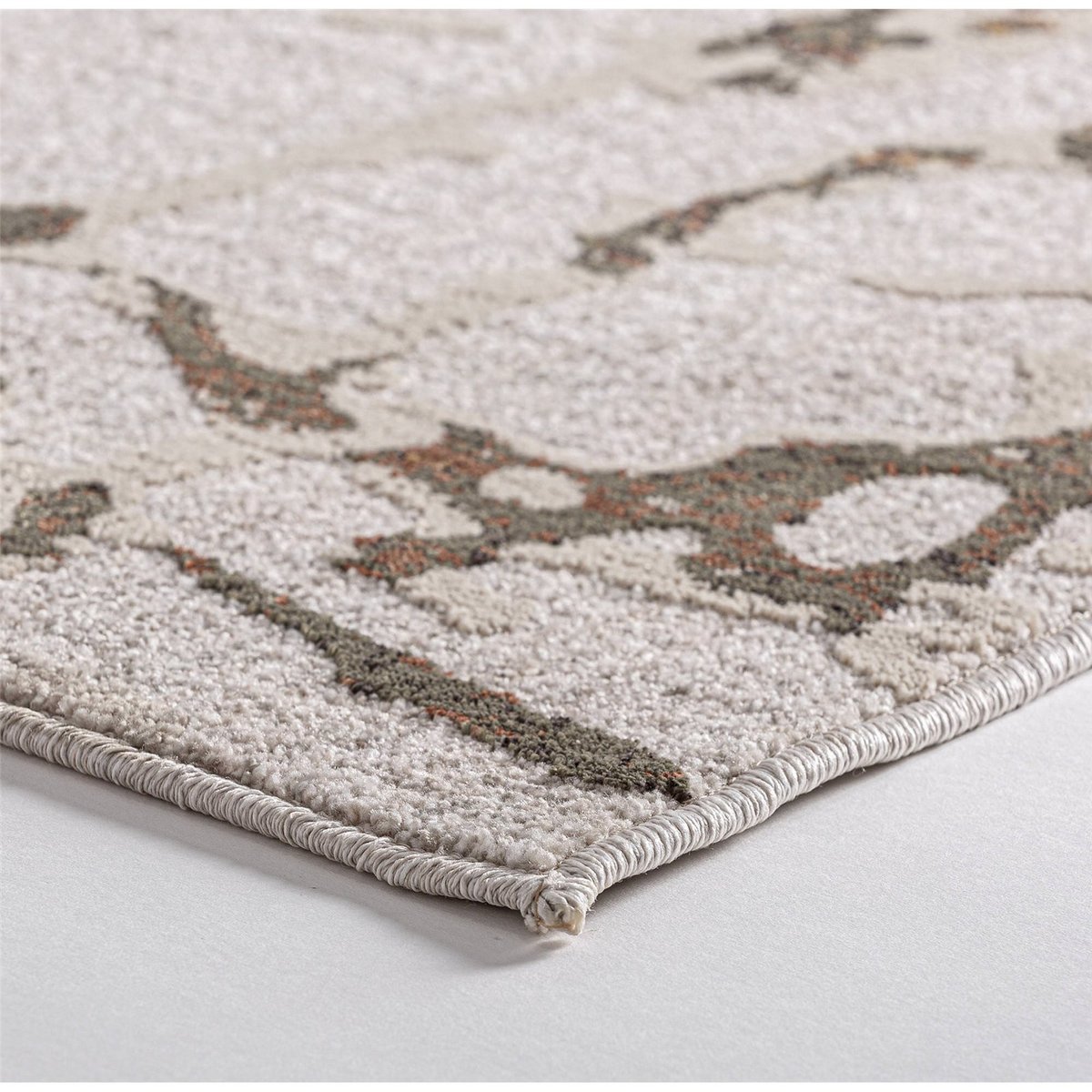 Tapis rectangulaire effet vieilli, Vintage tons neutres effet vieilli, RECOLLECTION