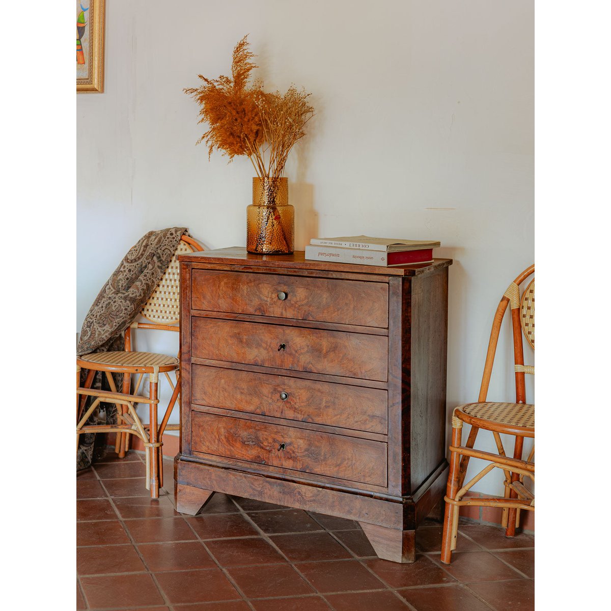 Commode en chêne foncé Garance N°697 - Bon état bois foncé, DEBONGOUT