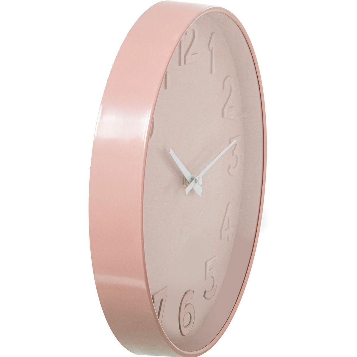 Horloge murale ronde rose 30x30cm rose, WADIGA