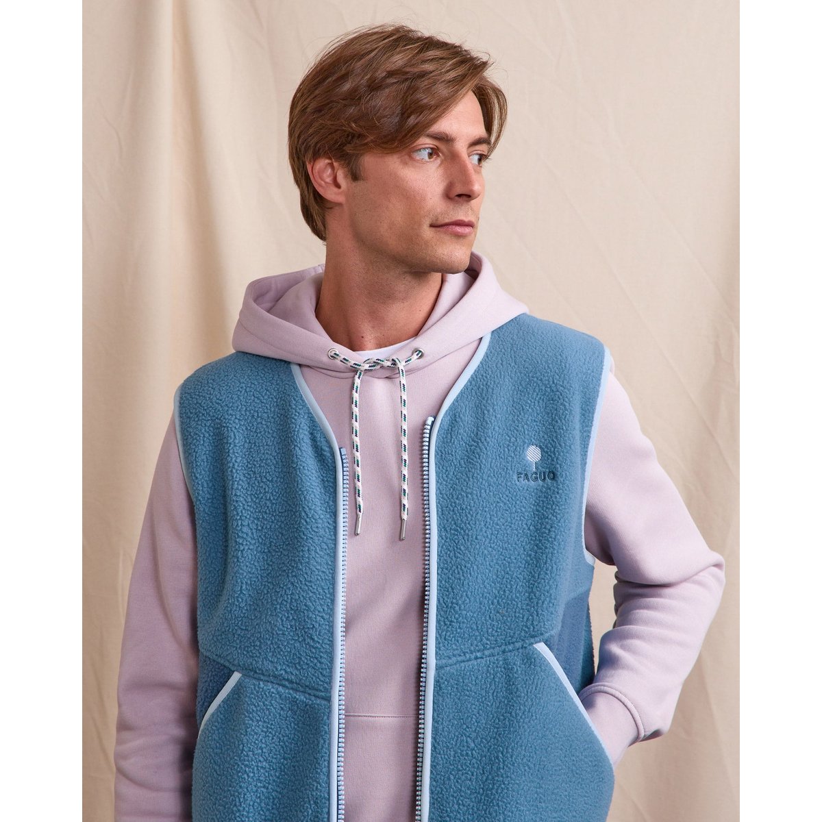 Veste polaire TEILLAY bleu moyen, FAGUO