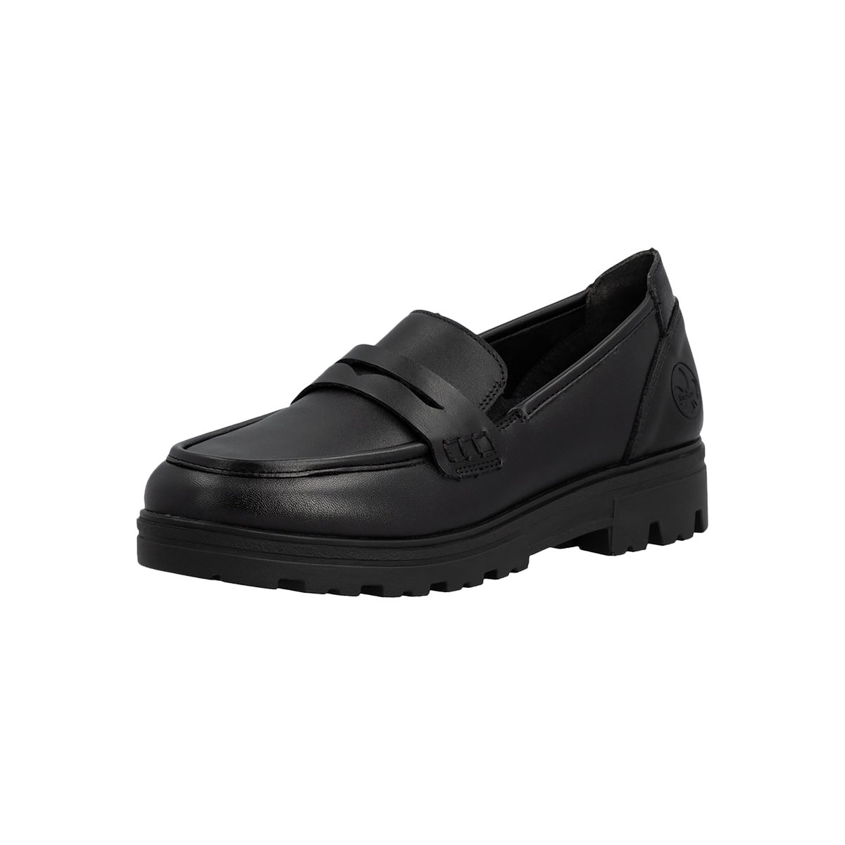 Mocassin Cuir Rgd noir, RIEKER