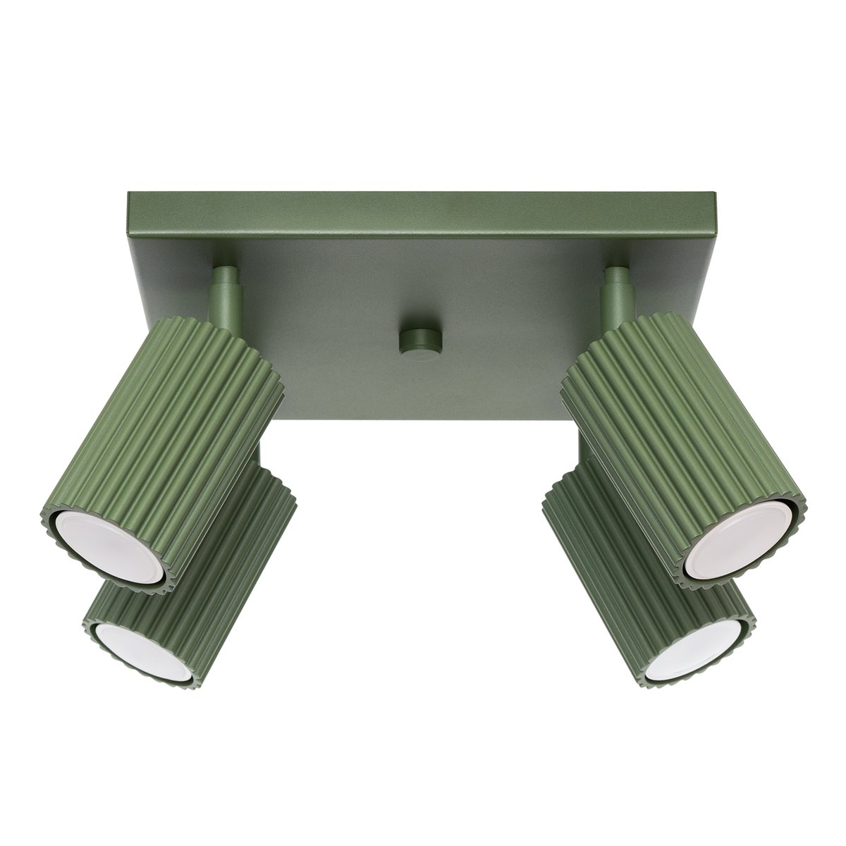 Plafonnier Aluminium Vert Olive GU10 4 Karbon vert, EDEN