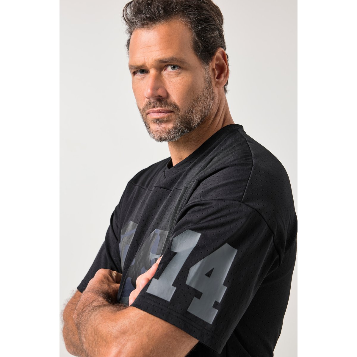 Maillot en mesh, coupe oversize noir, JP1880