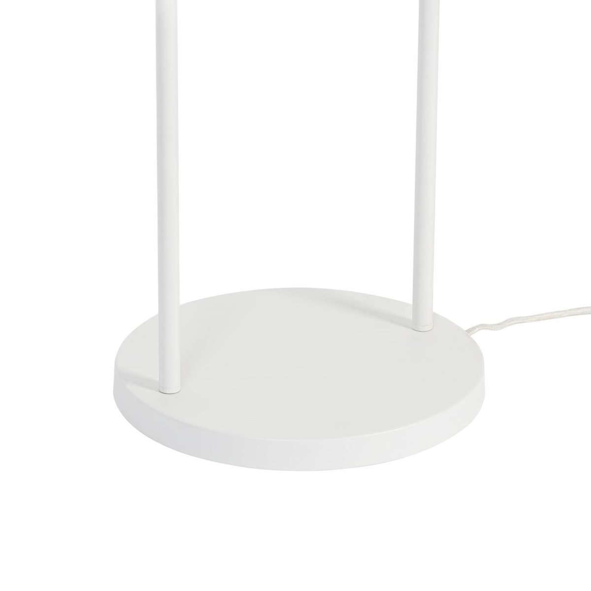 Lampadaire en métal moderne, Aralena blanc, LINDBY
