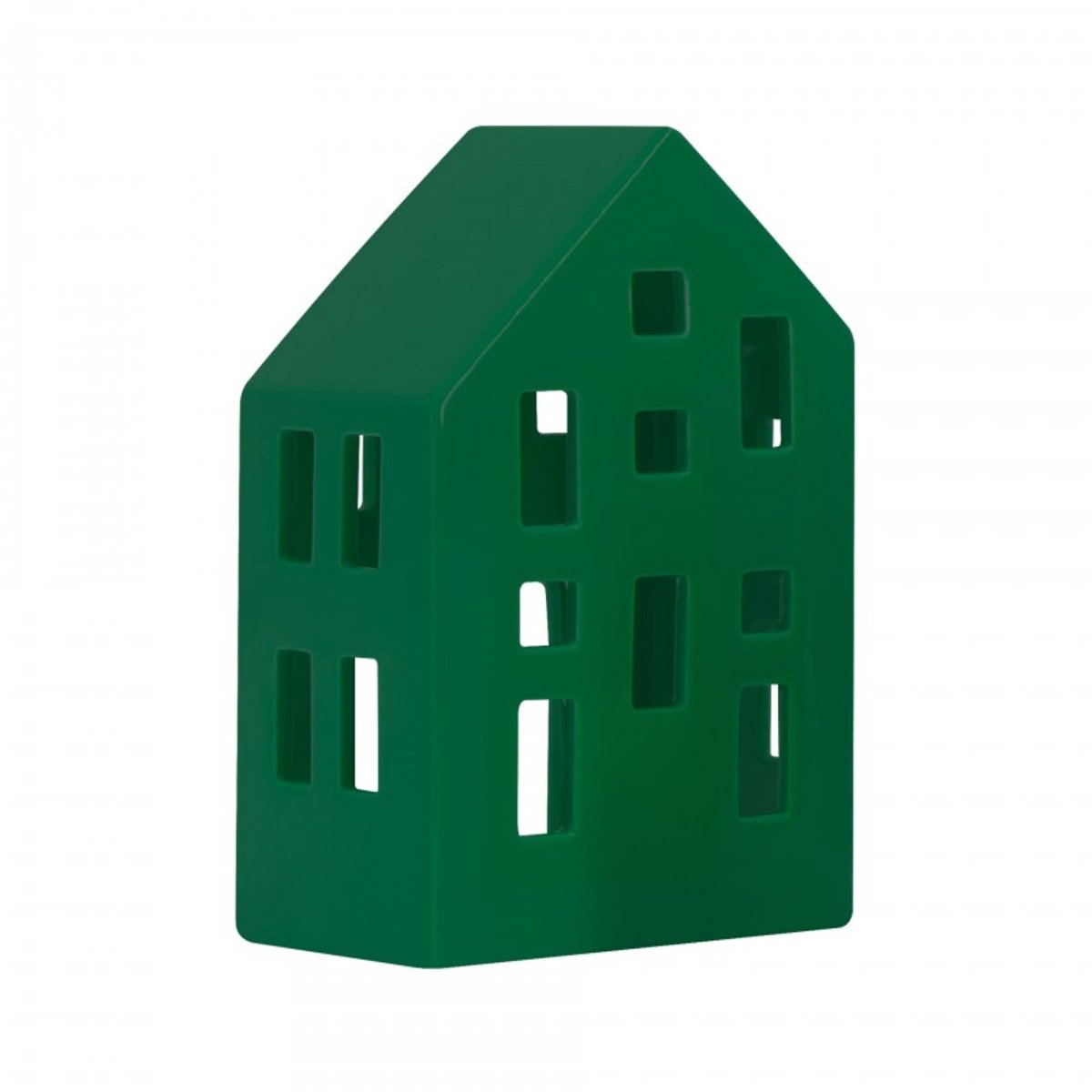 Photophore maison porcelaine Forest vert foncé, REMEMBER