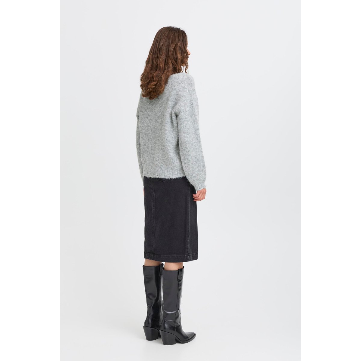 Knitted pullover gris mid grey melange, B.YOUNG