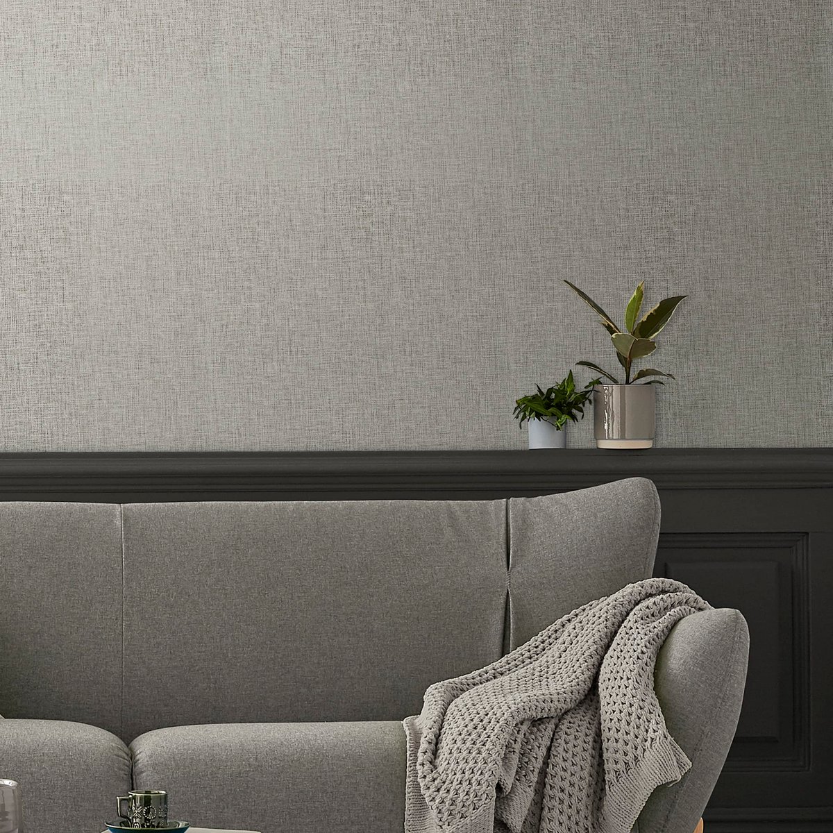 Papier peint Cambric Natural beige, GRAHAM ET BROWN