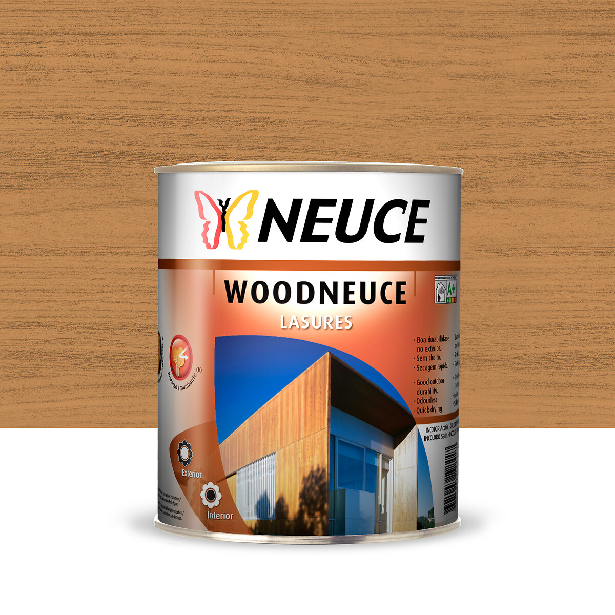 Verniz aquoso WoodNeuce acetinado carvalho (750ml), NEUCE carvalho, NEUCE