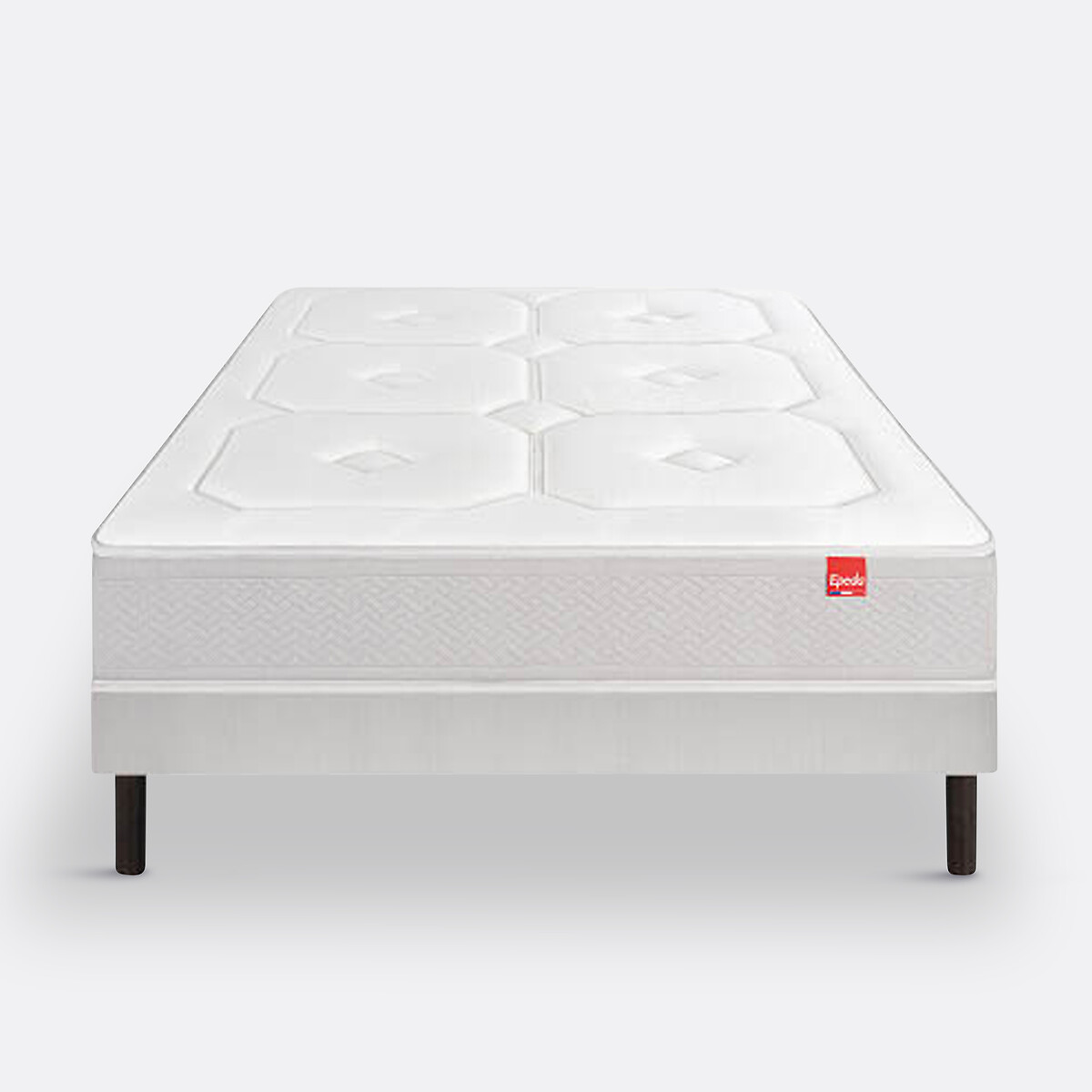 Ensemble matelas 700 ressorts Beau Séjour +sommier gris souris, EPEDA